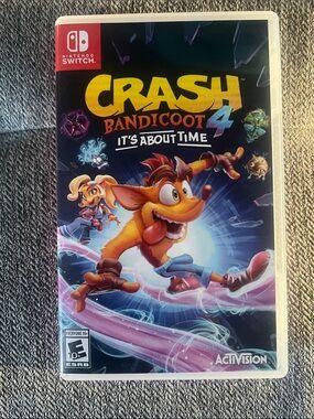 Nintendo Crash Bandicoot 4: It's About Time - Blue & Yellow Cover